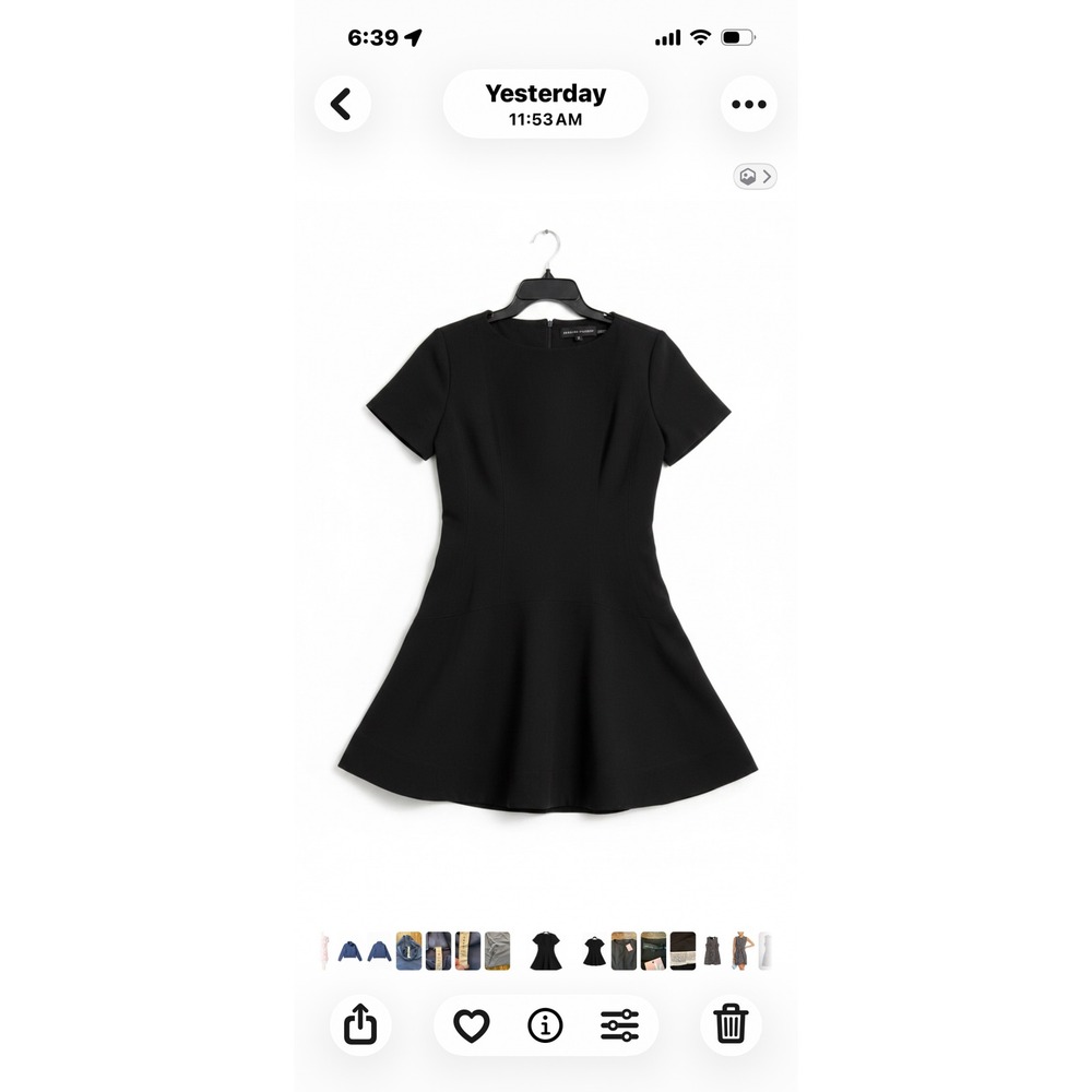English Factory Flare Mini Dress Womens S Black Crepe Short Sleeve Fit Flare NWT - Picture 3 of 8
